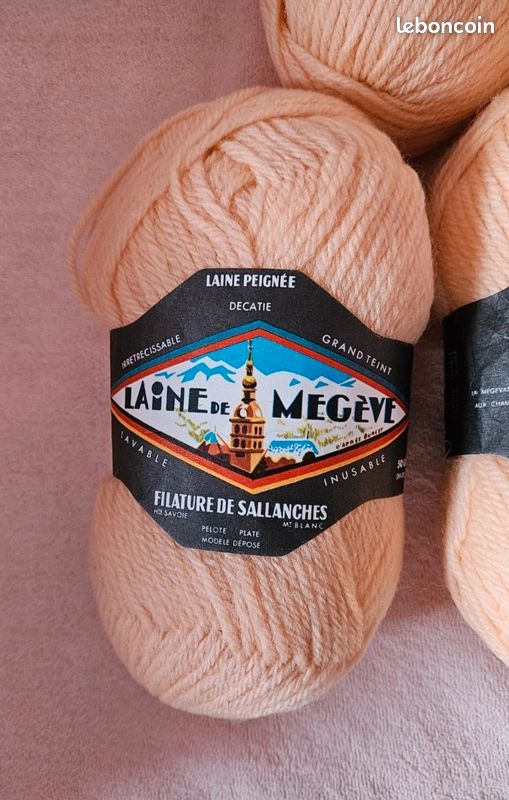 Lot de 5 pelotes de laine "Laine de Megève " (image 2)