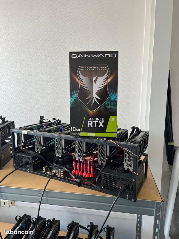 Graphics Card Rtx 3080 Rig Ethereum Mining Farm Rtx 3080 Crypto