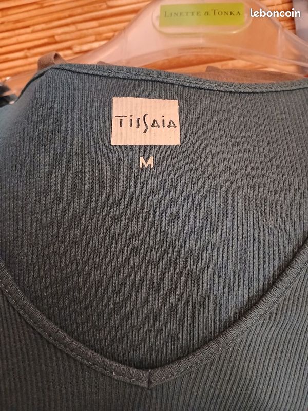 T.Shirt Tissaia Col V - Taille 38/40 (M) (image 3)