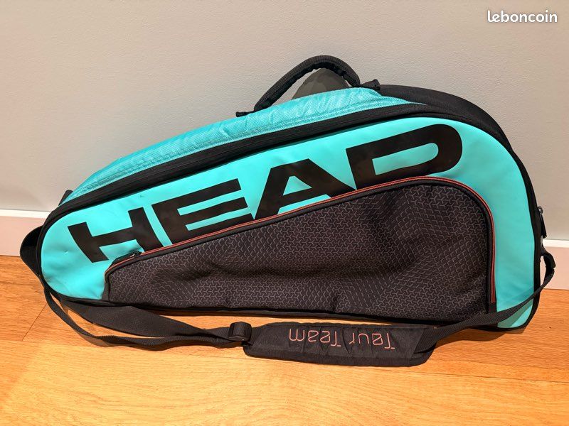 Sac De Sport HEAD Violet Vintage - Poches Zippées, Pour Tennis/gym, Homme/femme, Occasion Bon état