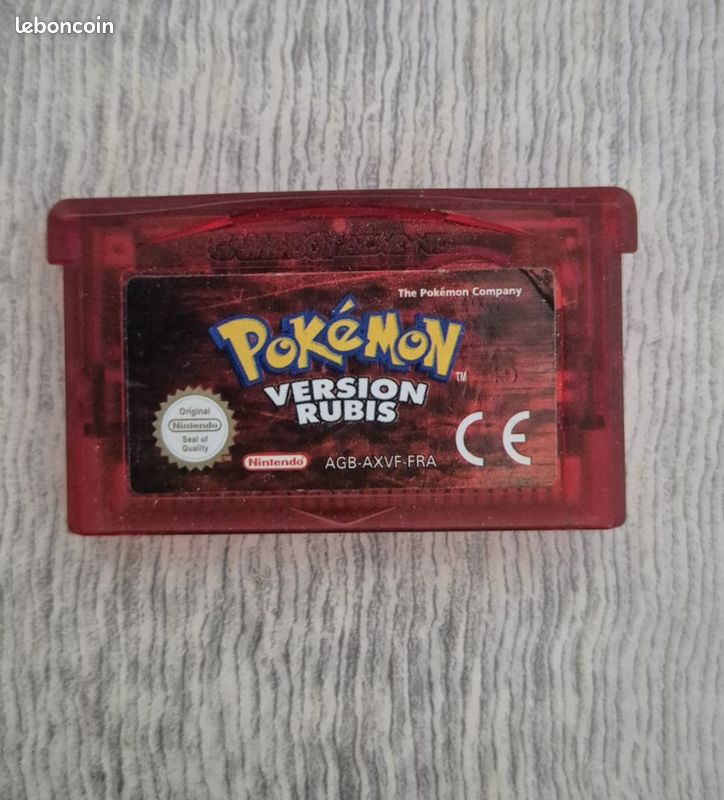 Jeu Pokémon Version Rubis Gameboy Advance - Cartouche Officielle VF Très Bon état