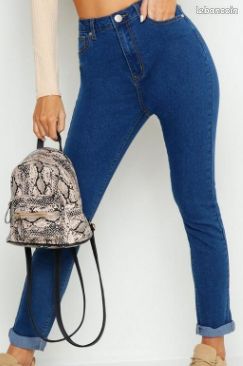 Jean Skinny taille haute bleu moyen Neuf (image 3)