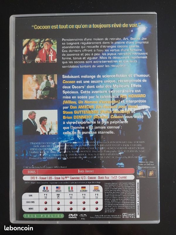 DVD COCOON de Ron HOWARD (image 3)