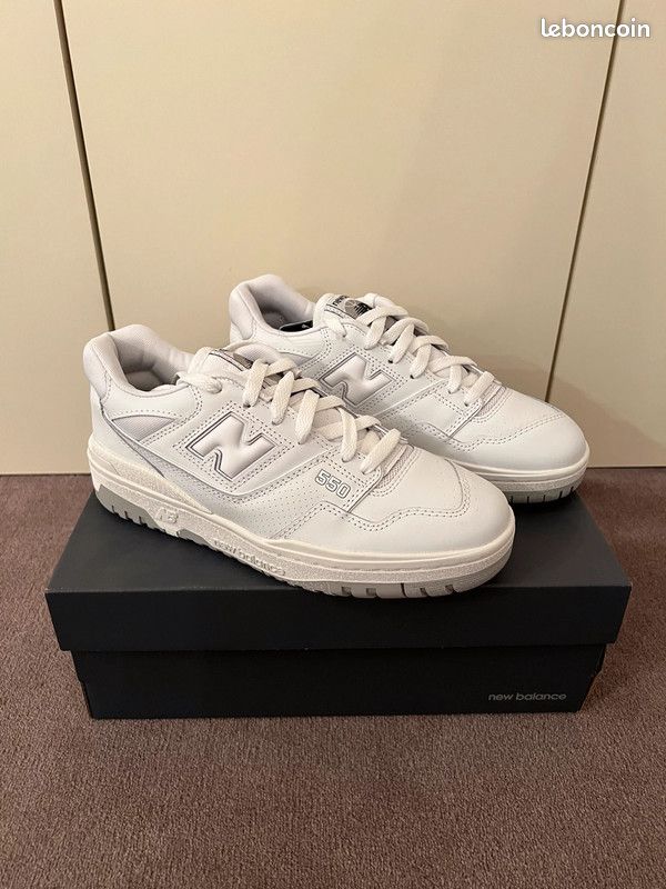 New Balance 550 Blanc Gris taille 37.5 (image 3)