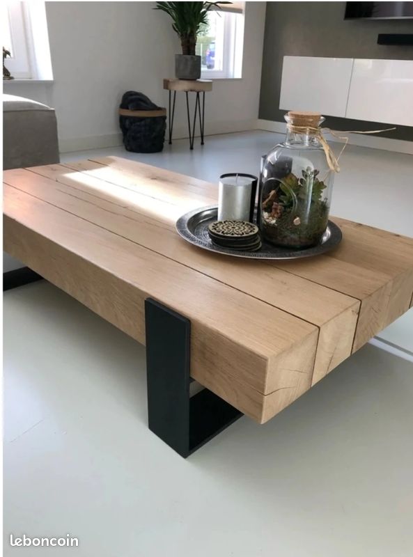 Recherche fabriquant Table basse acier et bois (image 1)