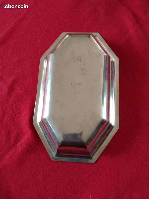 Plat Octogonal En étain CAMBET 30,5 Cm Brillant