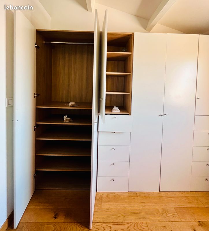 Armoire Dressing Spaceo 220x200x45cm (4 caissons) (image 2)