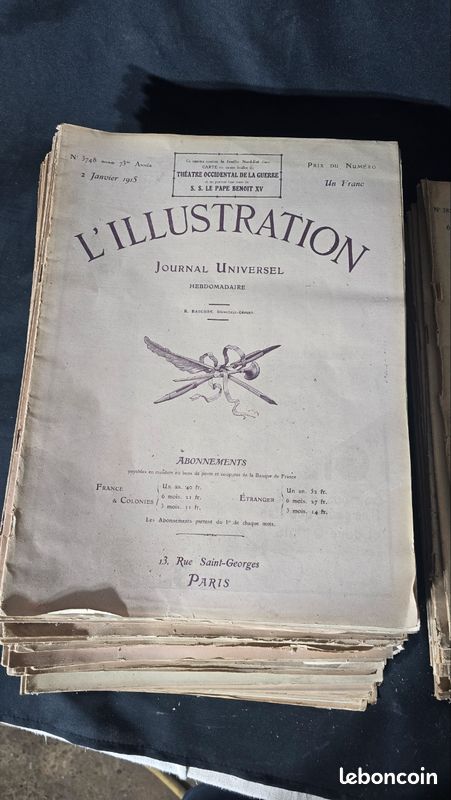 DOCUMENT ANCIEN 14/18 la visite de Lord Kitchener 1915 issu de magazine