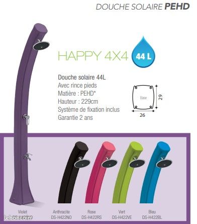 Douche solaire Formidra Happy 44L (Garantie 2 ans) (image 3)
