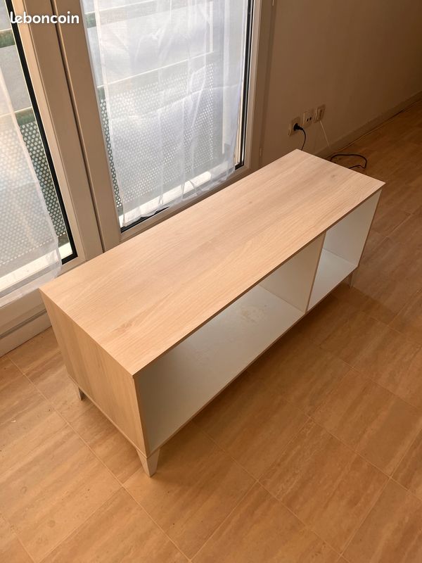 Meuble télé bois/blanc (image 8)