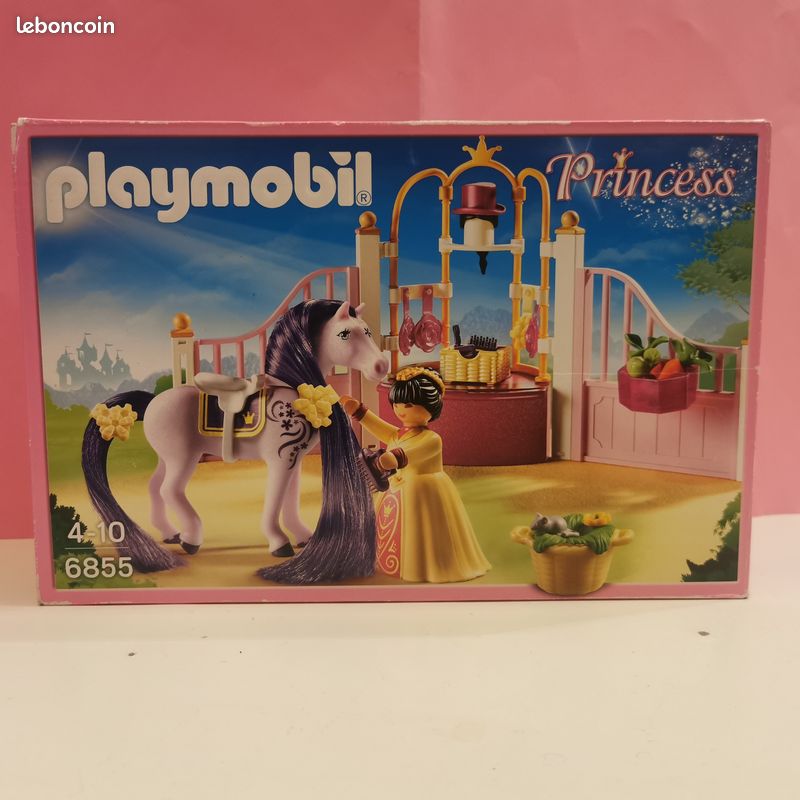 Playmobil Princess 6855 - Ecurie avec cheval à coiffer et princesse (image 2)