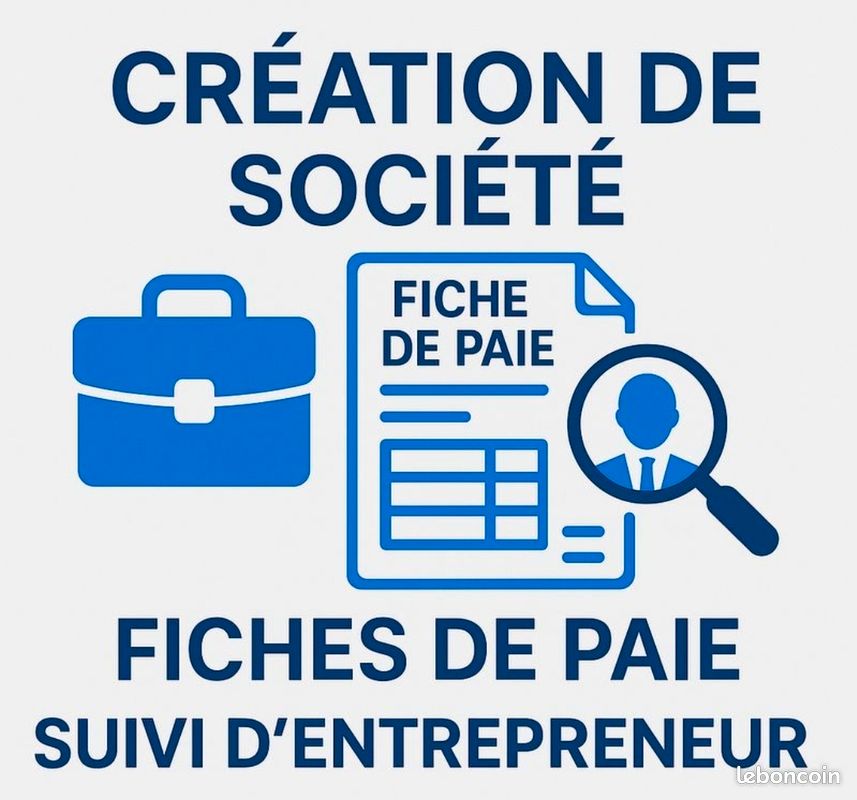 Fiches de paie, bulletins de salaires, DSN, création société, comptabilité, business plan, audit de rentabilité etc... (image 1)