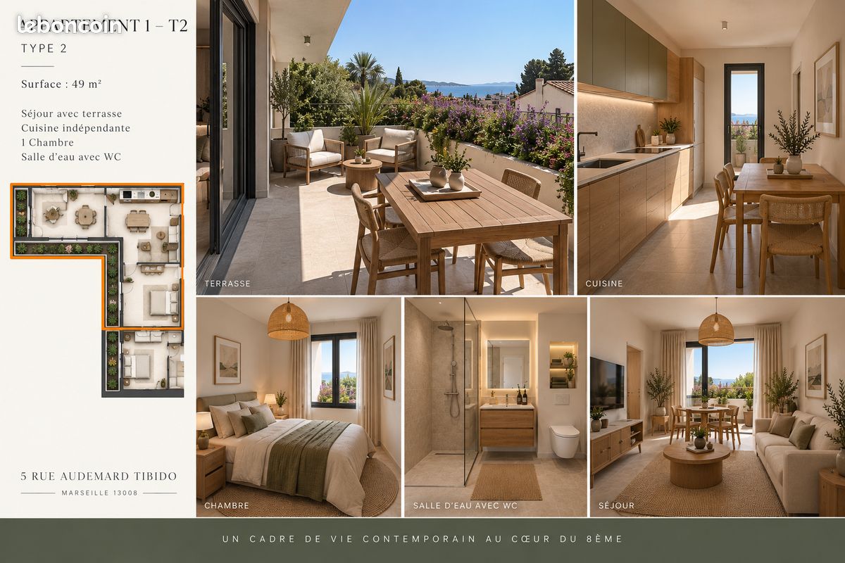 Appartement 2 pièces 30 m² · à Marseille · 30 m² · 179 000 €