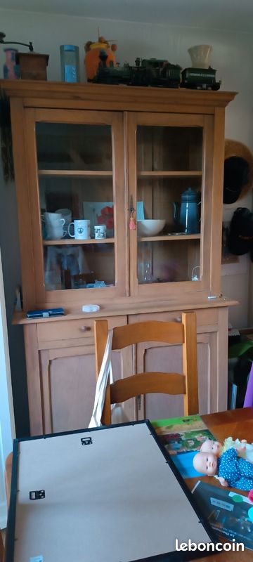 Buffet vintage avec vitrine (image 1)