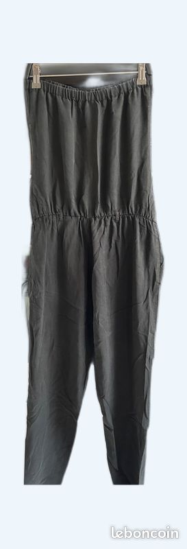 Combi bustier et pantalon noir stradivarius 36 (image 1)