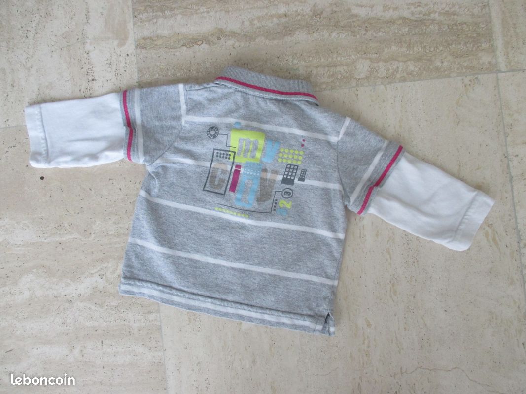 Polo en coton ML 3 mois ( Petit Pirate ) (image 2)