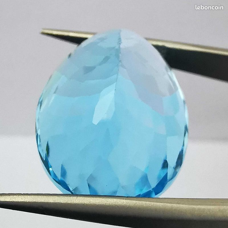 Topaze naturelle bleu suisse 35.77 ct certifiée ALGT (image 11)