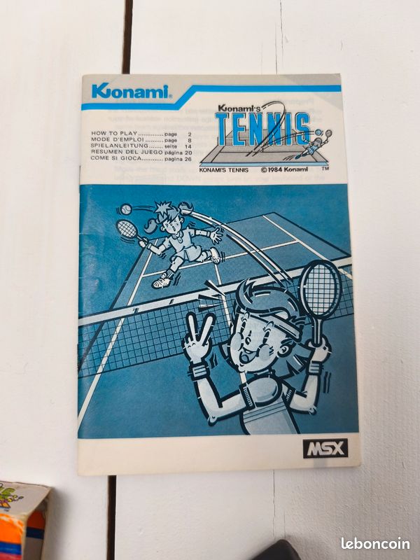 Jeu Vidéo Konami's Tennis MSX - Édition 1984, Bon état, Rétro Gaming, Console Sony MSX