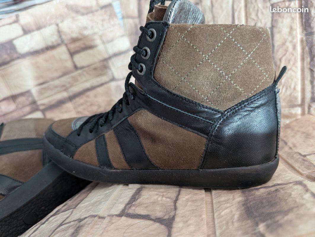 Bottes La Scarpa En Daim Marron Doublées Cuir - Taille 36 - Occasion TTBE