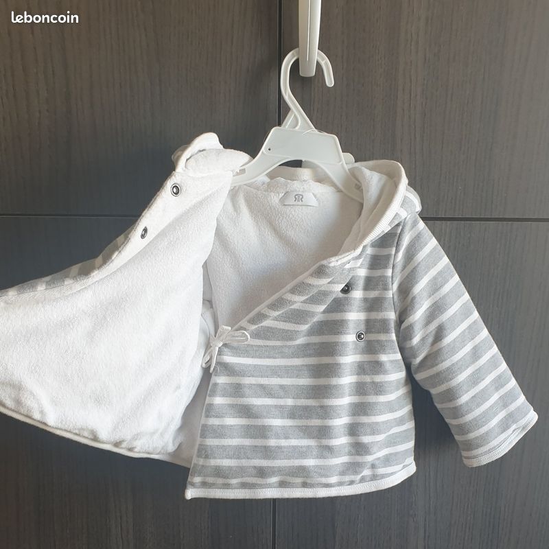 Veste bébé rayée (image 1)