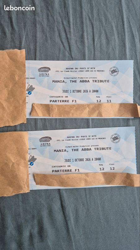 2 places concert ABBA Mania ABBA Tribute Arena Aix (image 1)
