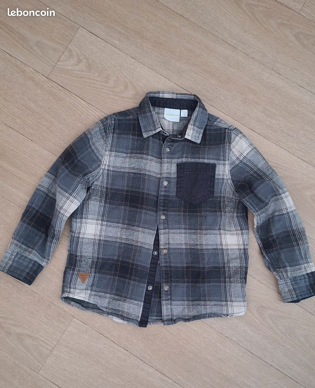 Chemise garçon 7 ans en coton marque verbaudet (image 3)