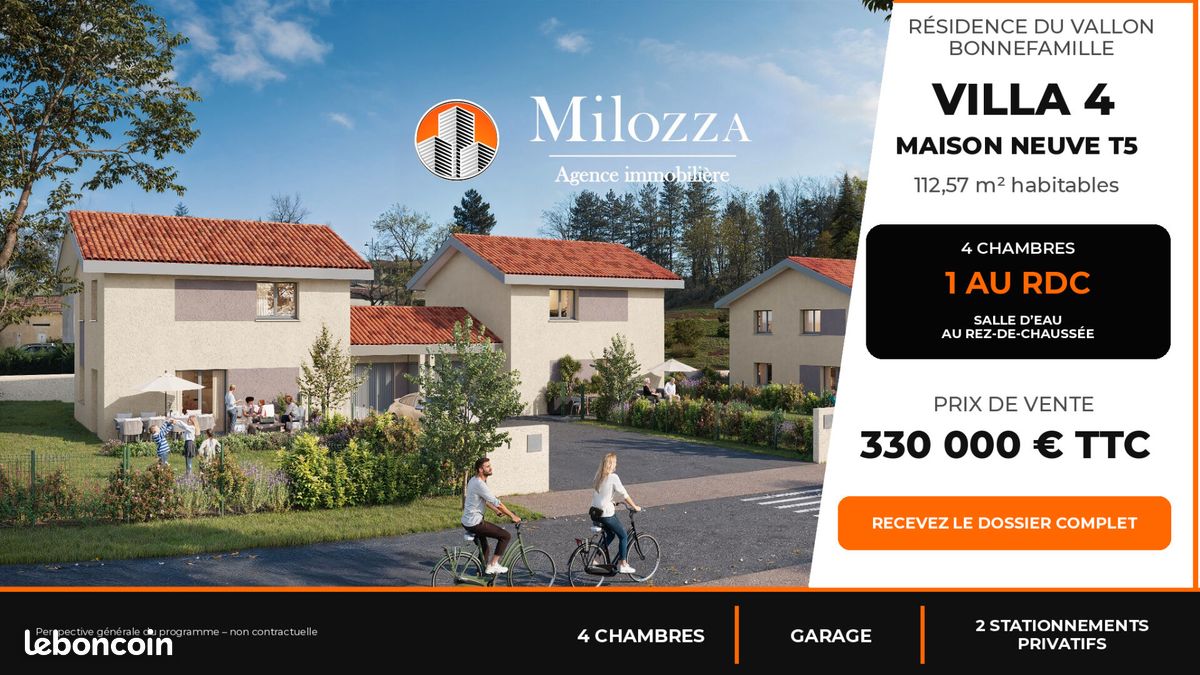 Maison 5 pièces 112 m² · à Bonnefamille · 112 m² · 330 000 €