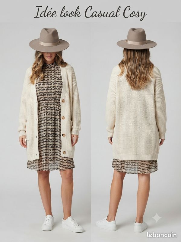 🤎Robe fluide motifs d'automne Hallhuber – Taille 44 (DE 42) – Très bon état (image 8)