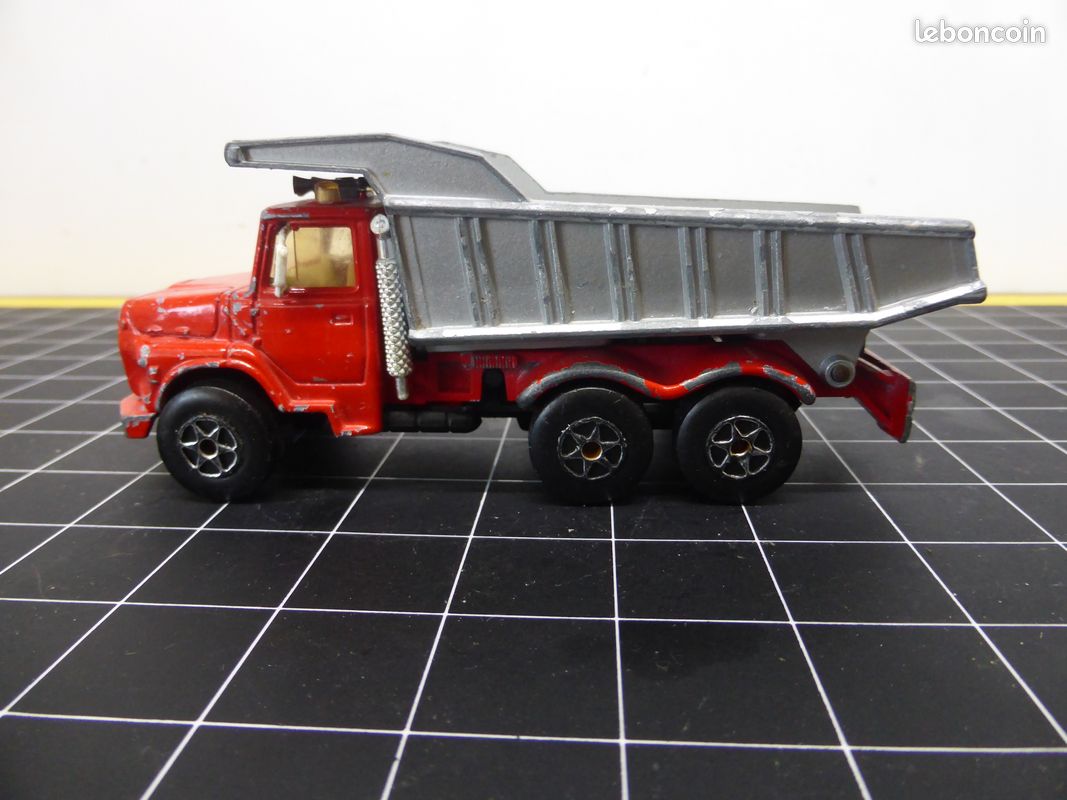 Camion Majorette Benne 1/60 Komatsu Vert - Année 1970, Occasion, Modèle Vintage Métal