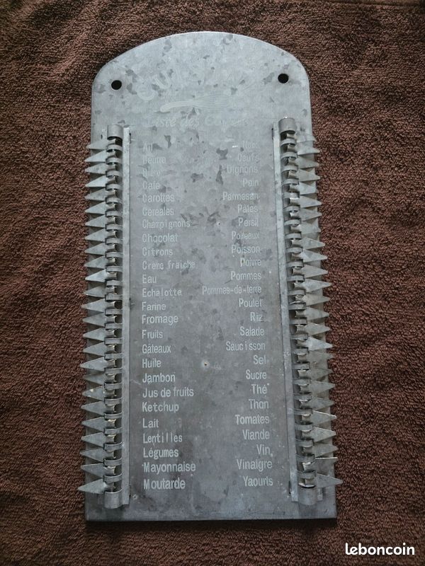 Liste de courses vintage