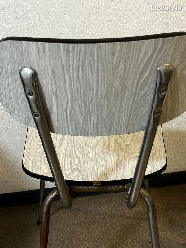 Lot de fauteuils et chaises vintage année 70 (image 19)