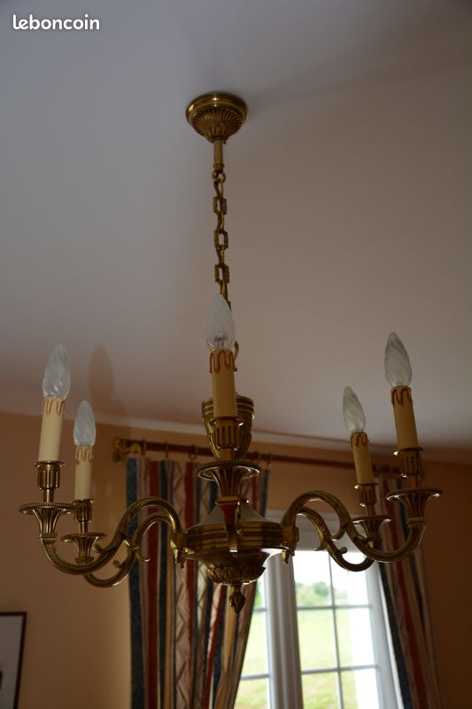 Lustre 6 branches en bronze (image 1)