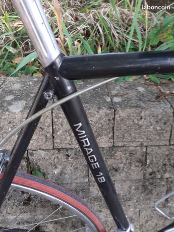 Cadre Vélo Vintage MBK Mirage 18 En Acier CrMo - Taille 54cm, Couleur Blanc/rouge, Cadre + Fourche
