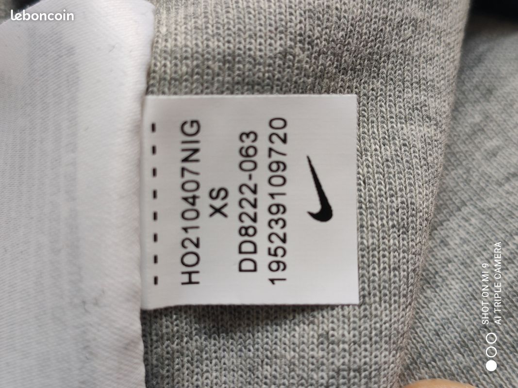 Sweat Capuche Homme Nike Swoosh Tech Fleece Gris Taille XS