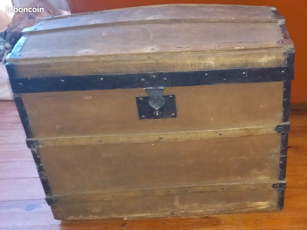 Malle coffre ancien vintage (image 2)