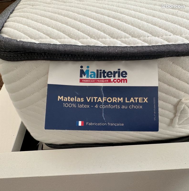 Lit coffre MALM Ikea 140 x 200 + matelas Vitaform Latex (image 3)