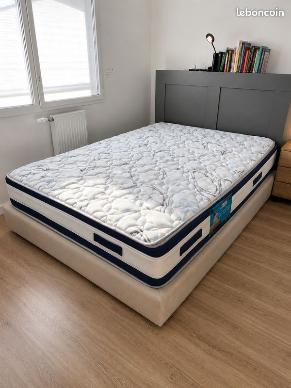 Lit 160 Sommier + Matelas (image 1)