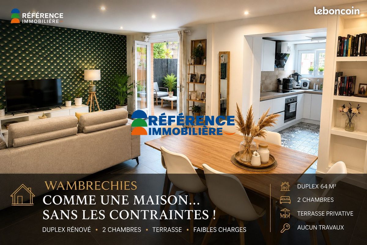 Appartement 3 pièces 64 m² · à Wambrechies · 64 m² · 209 500 €