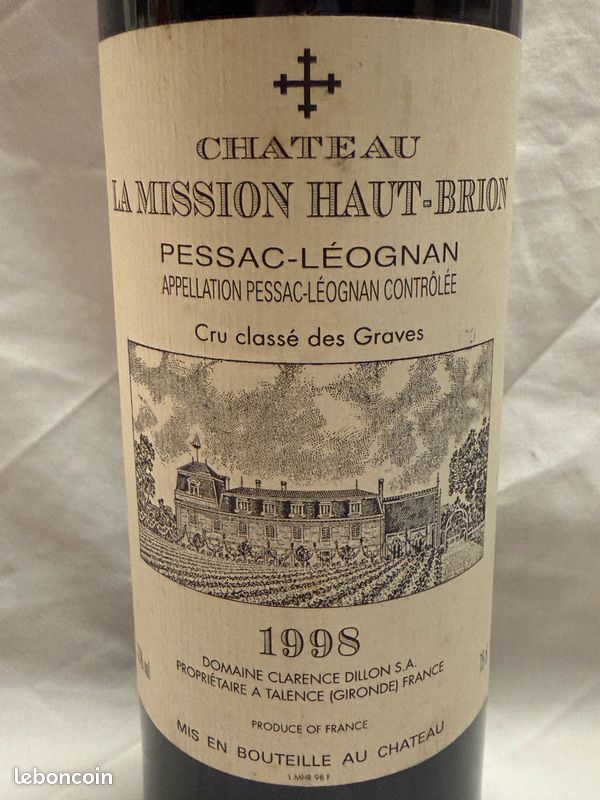 Chateau La Mission Haut-Brion Pessac Leognan 1998 (image 2)