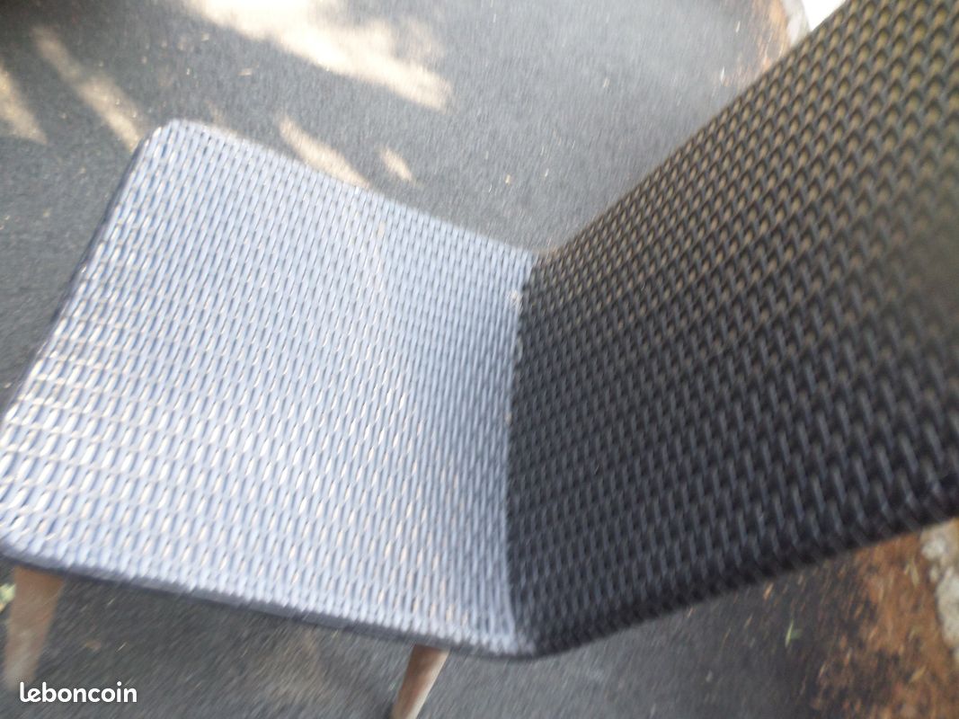 2 Chaise tissé pied bois (image 4)