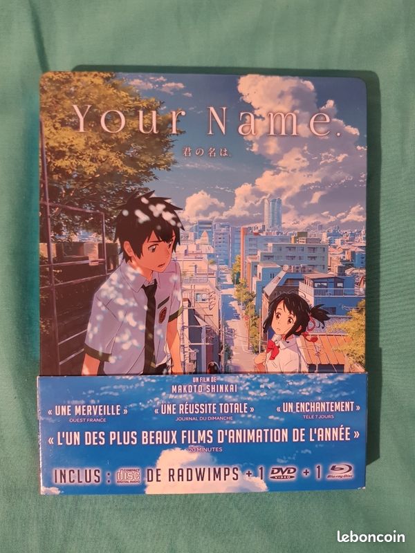 Your Name Steelbook bluray + dvd + cd ost edition FR (image 1)