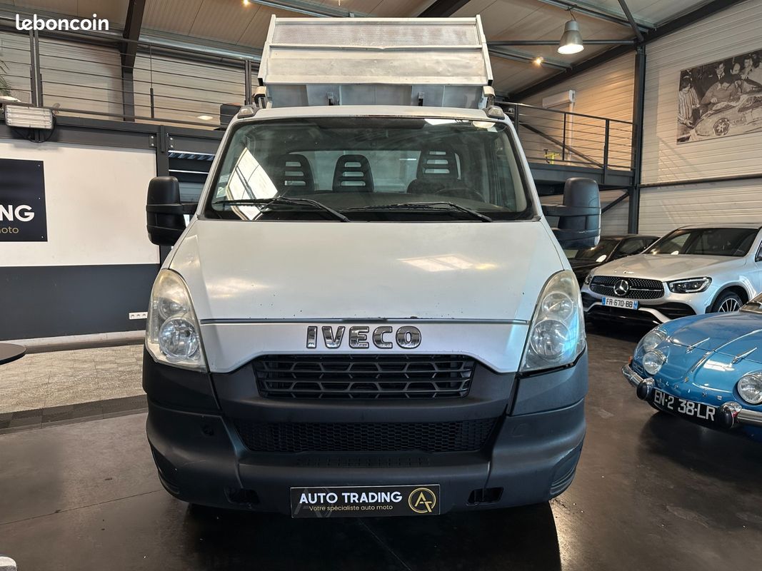 IVECO DAILY CHASSIS CABINE 35 C 13 EMP 3450 QUAD-TOR BVM6 camion benne - grande benne - tres bon etat - roue jumelés (image 4)