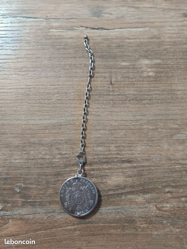 Rare Boîte Secrète / Porte-Pilules Eloi Pernet - Pièce Argent 5F Napoléon III 1868 (image 2)