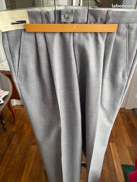 Pantalon laine gris pour homme (image 3)