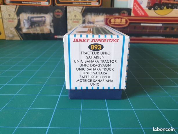 Dinky Toys Réf. 893 UNIC Saharien Tube Noir Pipeline - Année 1960, échelle 1/43, Blanc Et Vert, Occasion