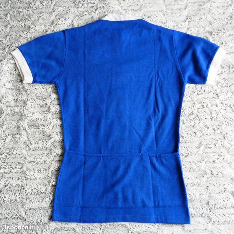 Maillot Cycliste Vintage Kopa – Bleu, Fabriqué En France, Taille 3 (années 70, Acrylique)