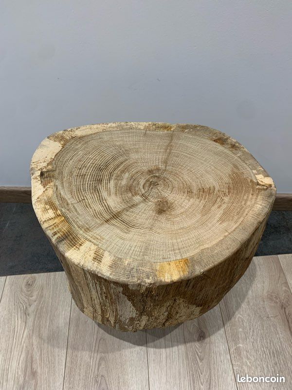 Table basse rondin - fabrication artisanale (image 5)