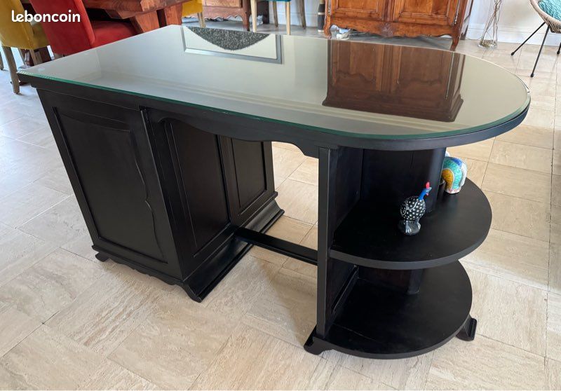 Bureau bois noir (image 3)