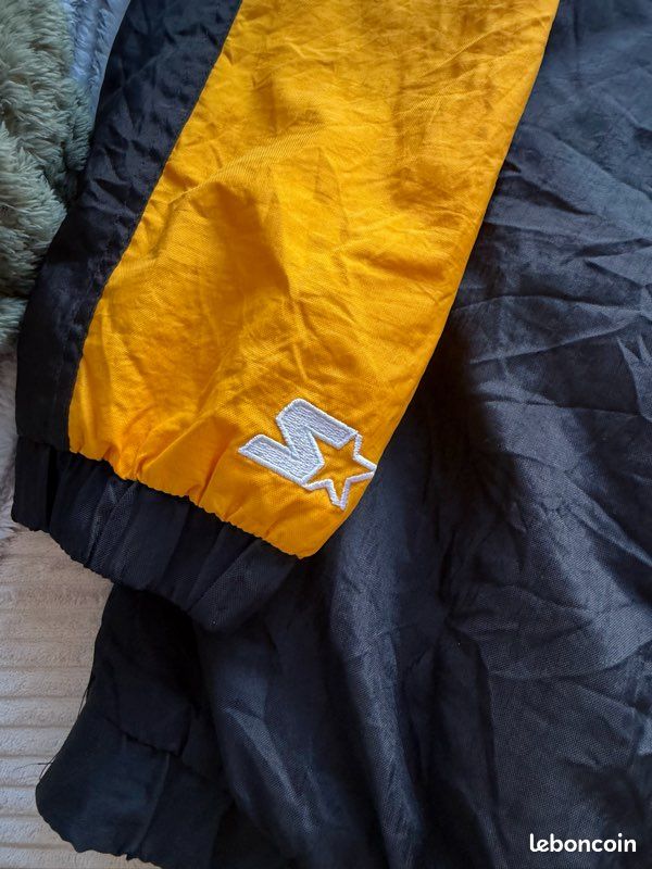 Veste US half-zip NFL x Homage – Vintage – Noir & jaune – Très bon état (image 12)