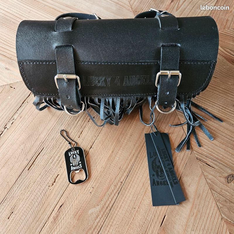 T4W 1x Moto Sacoche de Selle Laterale en Cuir PU Pour Harley Sportster